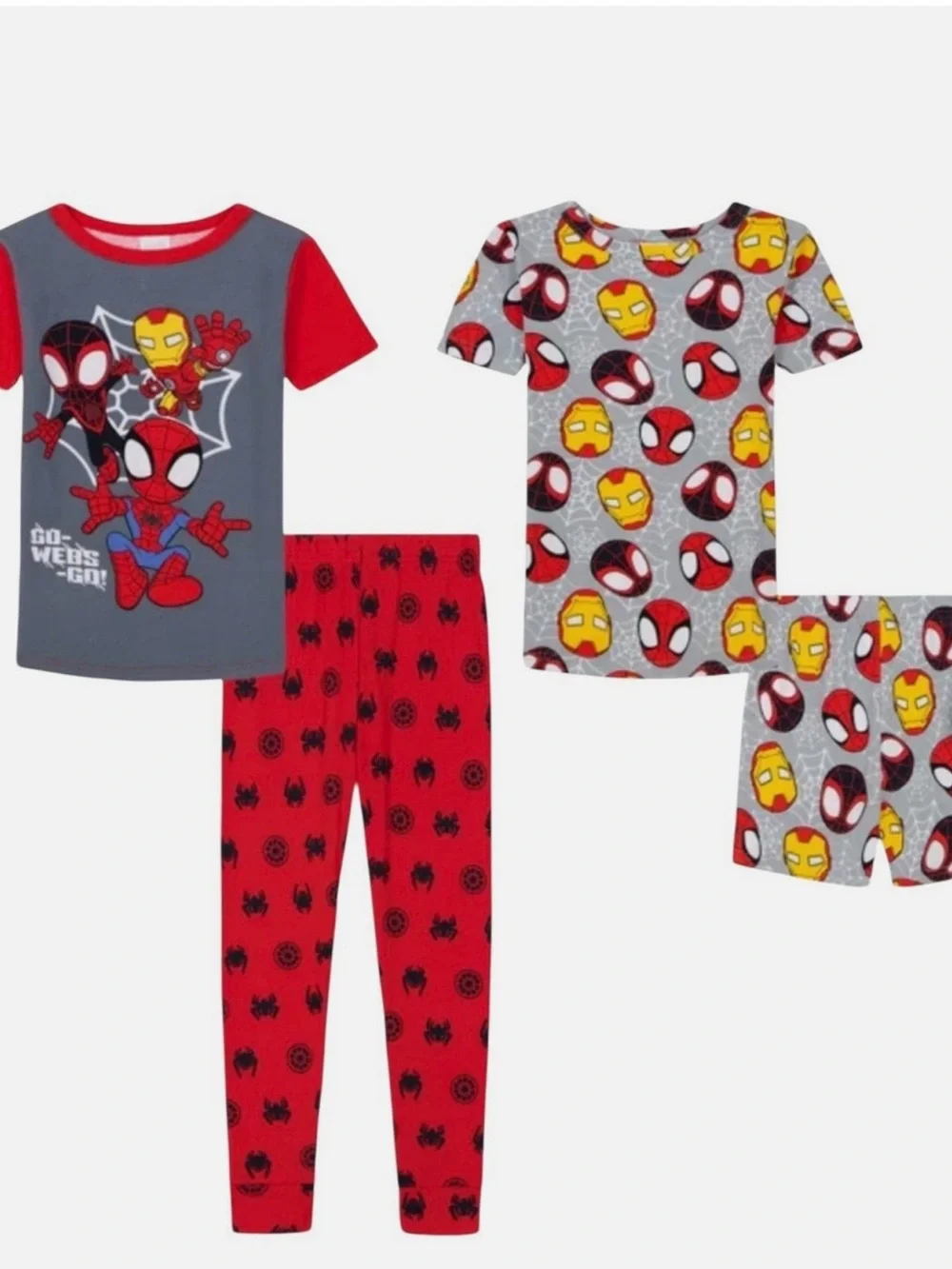 NWT Marvel Spidey Toddler Boy Pajamas 4-piece set, 4
